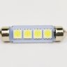Лампа светодиодная 12v5w салон белая 5050 4smd 39mm /900/